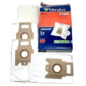 NEW (3) Miele Menalux 3100 Duraflow Vacuum Filter Dust Bags Electrolux Open Box
